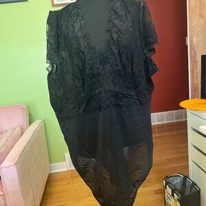 NWT Torrid Sexy 5X Black Lace Body Suit
